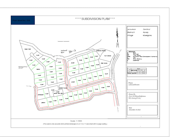 do land subdivision for given details