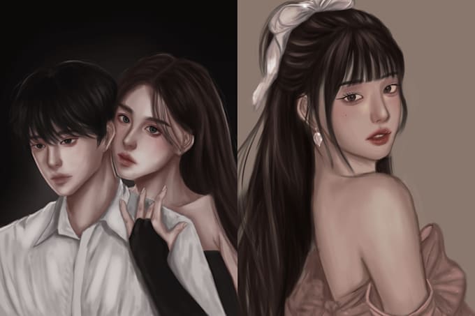 draw semi realistic of your character