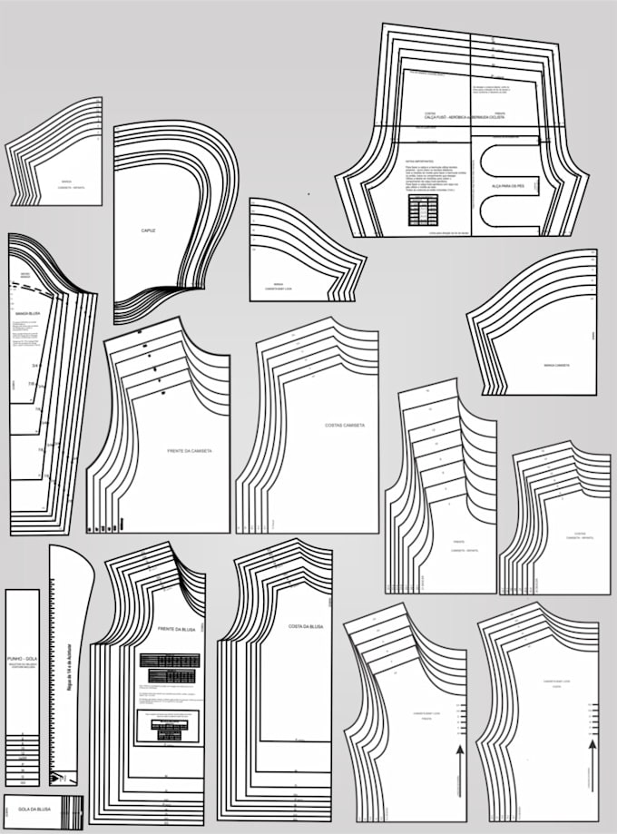 create sewing patterns with grading from your tech pack
