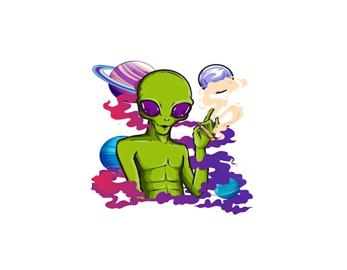 Design creative weed alien smoking logo with new concept in 1 day by ...