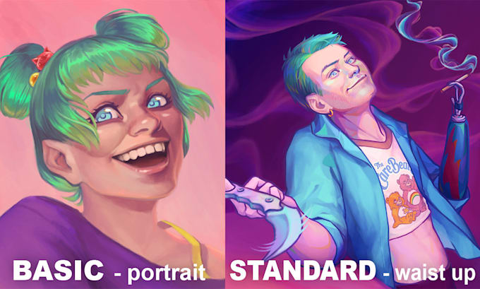 paint beautiful character illustration for you