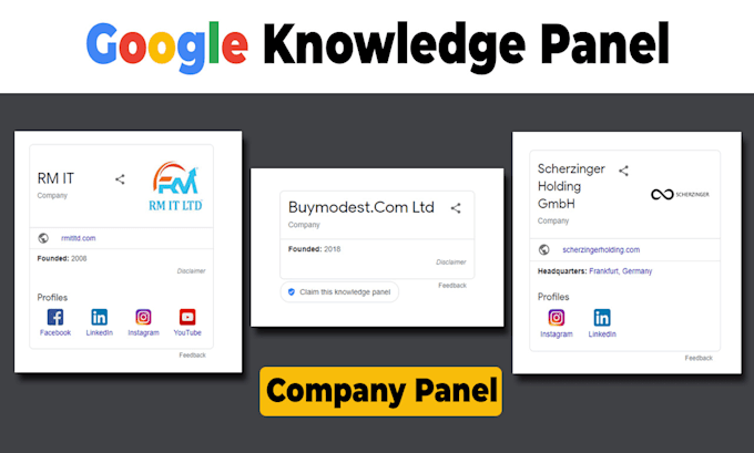 create a google knowledge panel or graph for any category