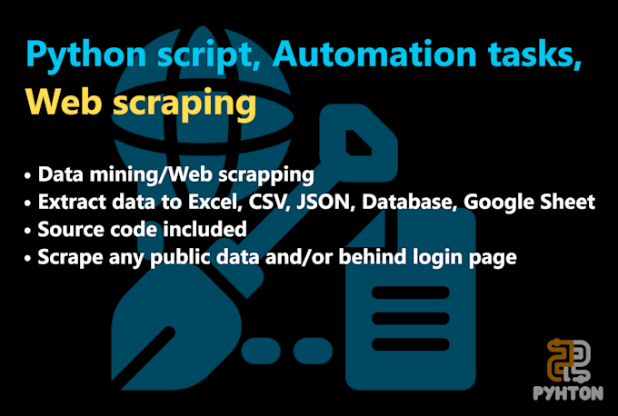 develop custom python scripts for automation and web scraping