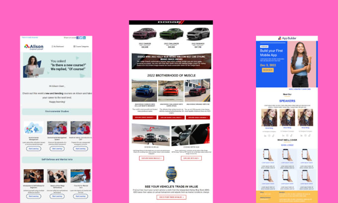 Design mailchimp klaviyo and sendinblue email templates and