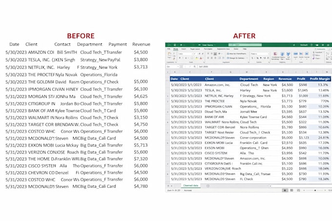 do excel data entry in low price, data cleaning, data entry