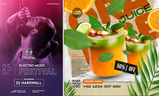 design you a unique flyer with the best quality