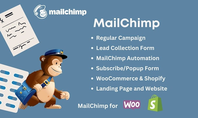 create professional mailchimp campaign for woocommerce and shopify automation