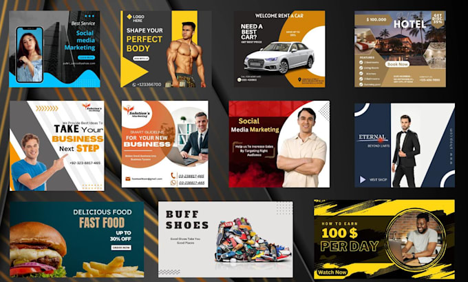 Design social media posts and thumbnails graphics for facebook ...
