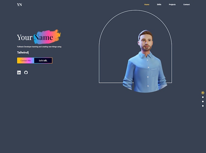 Create a portfolio website using nextjs reactjs and tailwind by ...