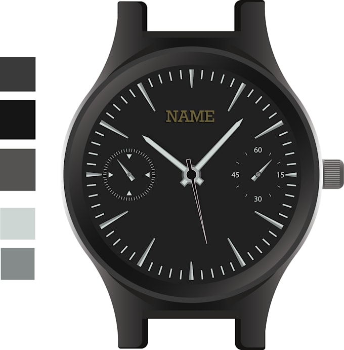 design unique vector watch face in 24 hours