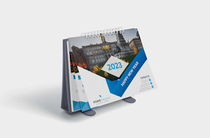 Professional desk calendar, wall calendar digital design 2023 by ...