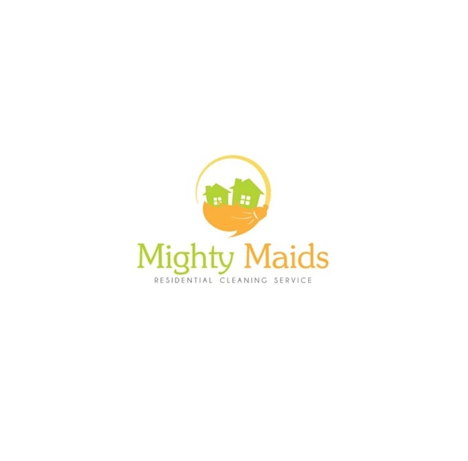 design elegant progressive mighty maids logo