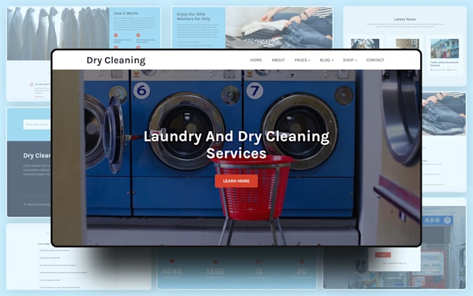 create a laundry and dry cleaning services website