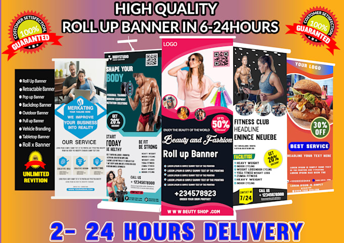 do attractive rollup banners, pop up in 24 hours