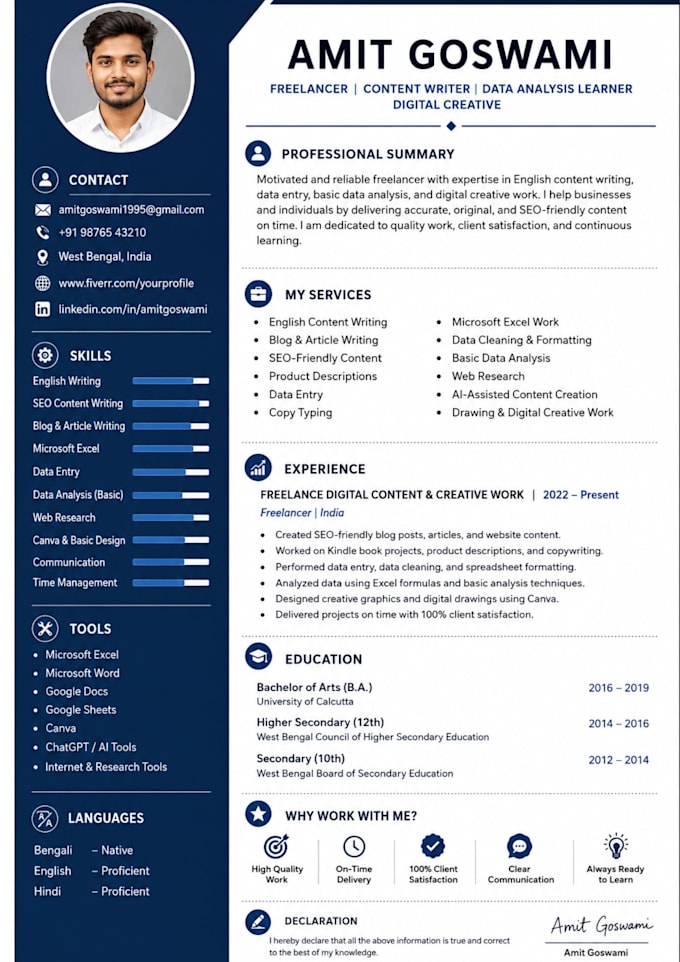 create a unique resume