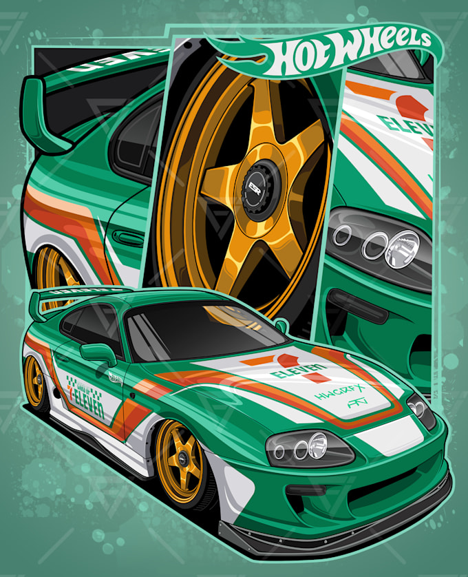 design vector car illustration in 24 hours