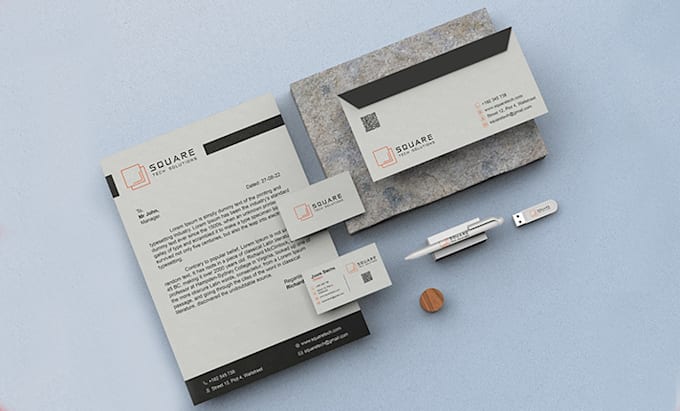 design minimal modern simple elegant business card and free letterhead