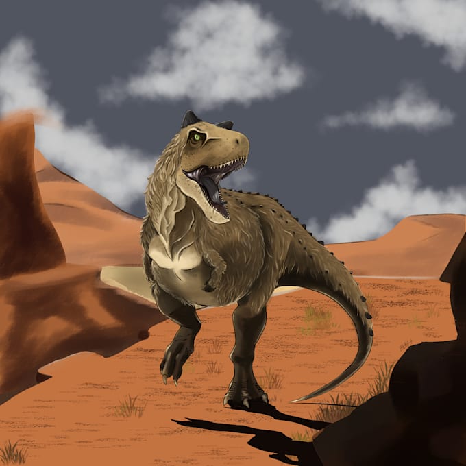 draw realistic dinosaurs, creatures, and concept art for you