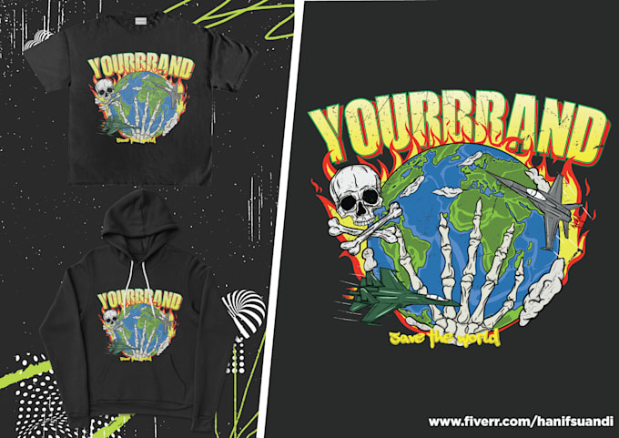 custom hoodie tshirt design streetwear for your merch design
