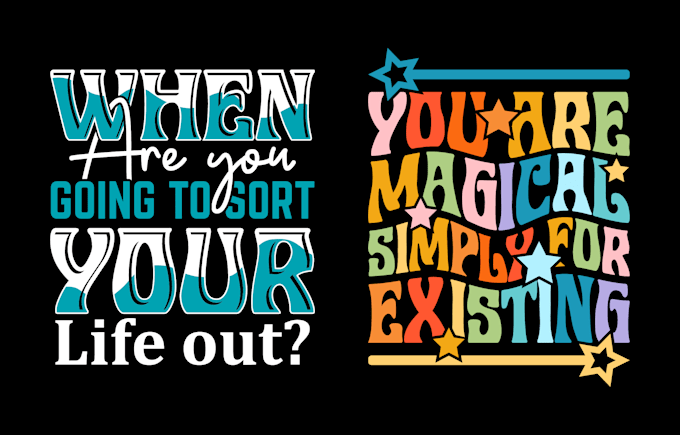 do premium modern typography merch tshirt design