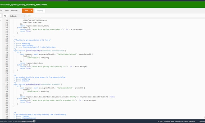 code lambda functions in nodejs, python