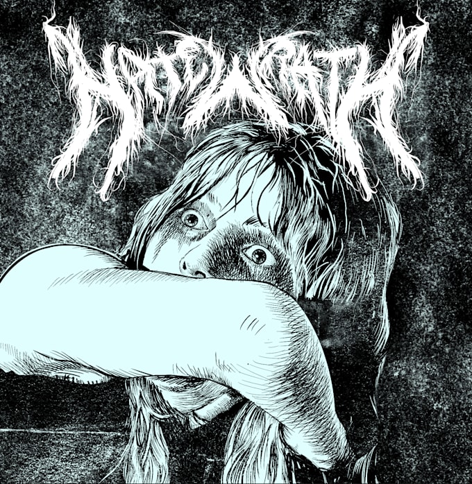 create sick illustrative metal, punk, rock album cover