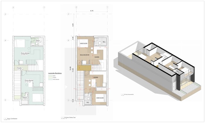 create revit 3d model and 2d plans lod 200
