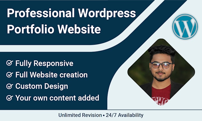 build a creative personal portfolio resume website using wordpress