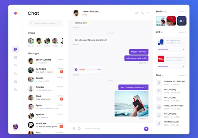 develop real time chat application