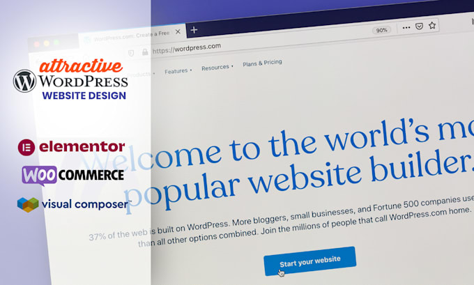 develop a wordpress website with a premium theme