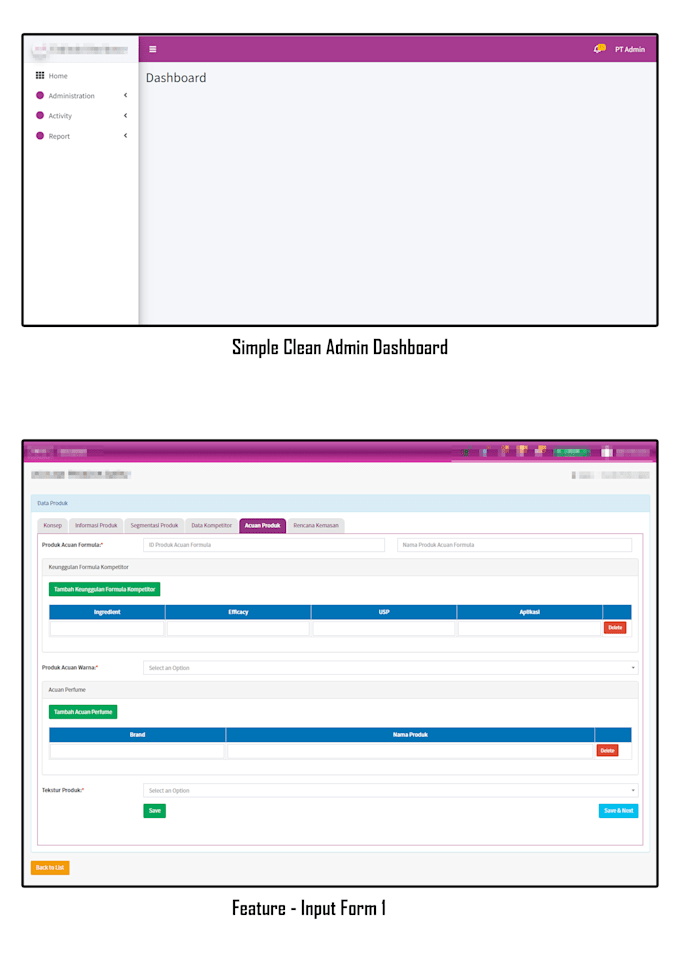 Develop admin dashboard and features with php codeigniter by