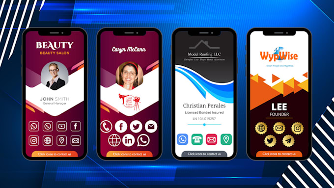 do impressive digital cards, digital business cards, business card with qr code