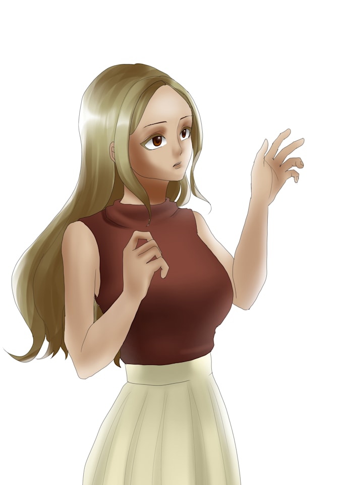 draw colored anime art