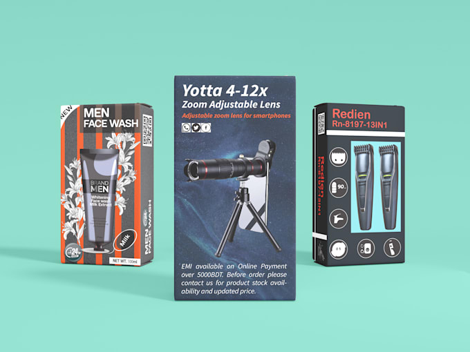 do unique packaging design mailer box design and product box design
