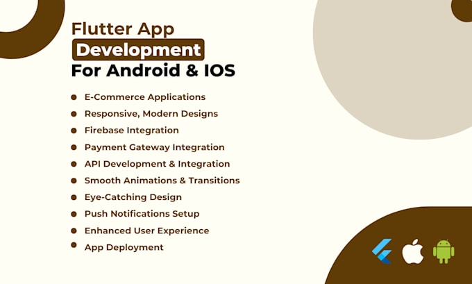 develop mobile app for android and IOS in flutter