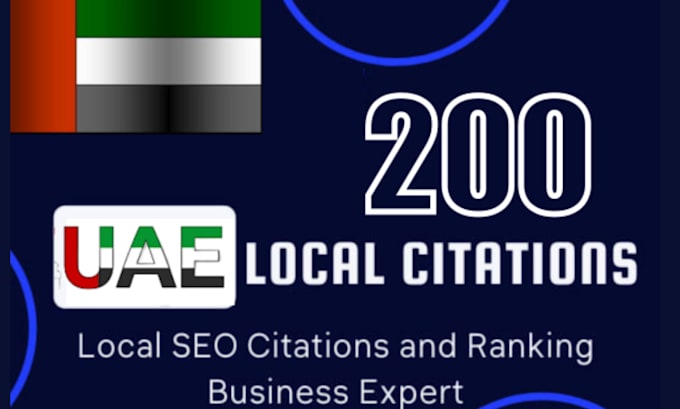 create 200 uae local citations directory submissions for local SEO