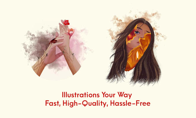 do digital illustrations for books, brands, or prints