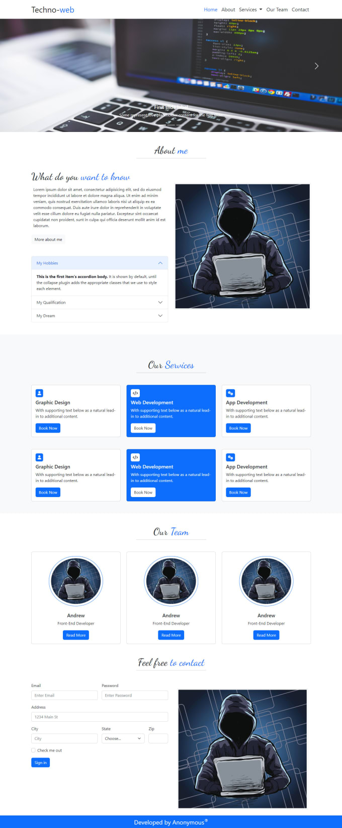 Design or redesign your html css js website by Abdullahazhar07 | Fiverr