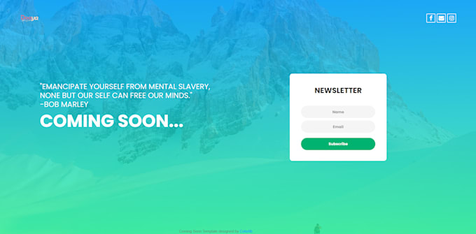 design a coming soon page for an under construction website