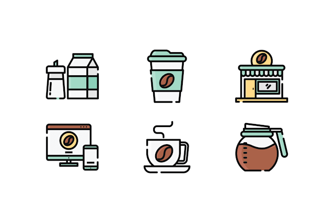 design custom minimalist icons for apps, websites, and more