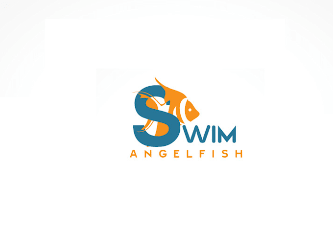 design popular classic swim angelfish logo