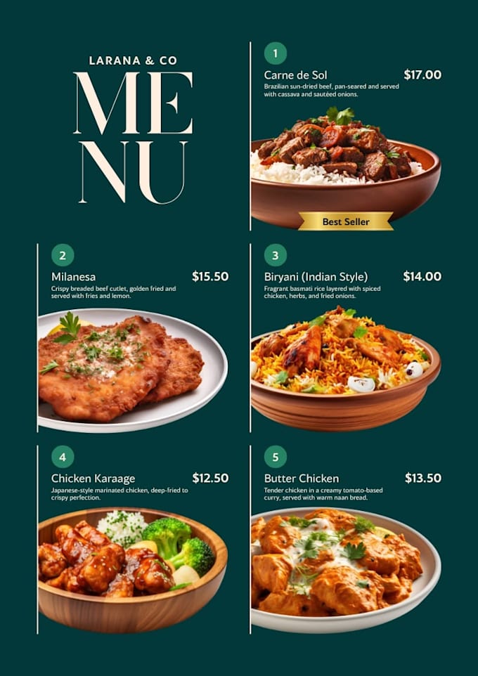 design menu for you