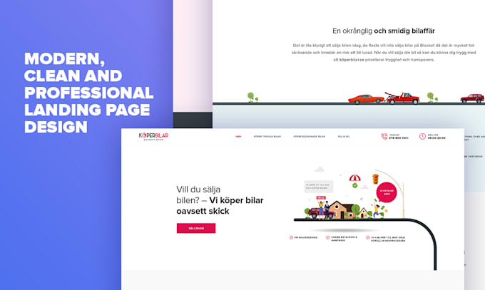 Create modern responsive landing page design by Civicbazar | Fiverr
