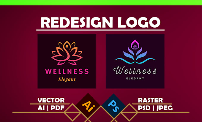 fix, revamp, modify, alter, edit, redesign your current logo