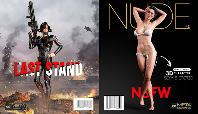 create 3d character for game, cinematic, poster, printing