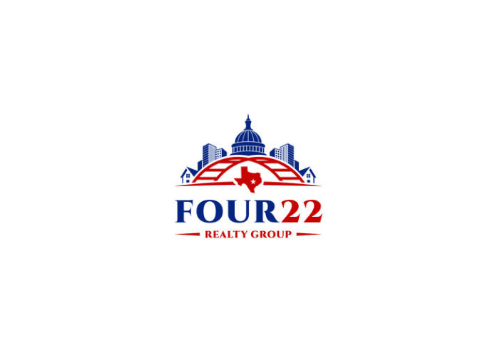 design modern unique smart four22 realty group logo