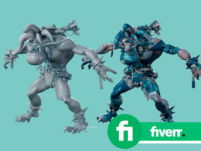 create character 3d model best quality and topology