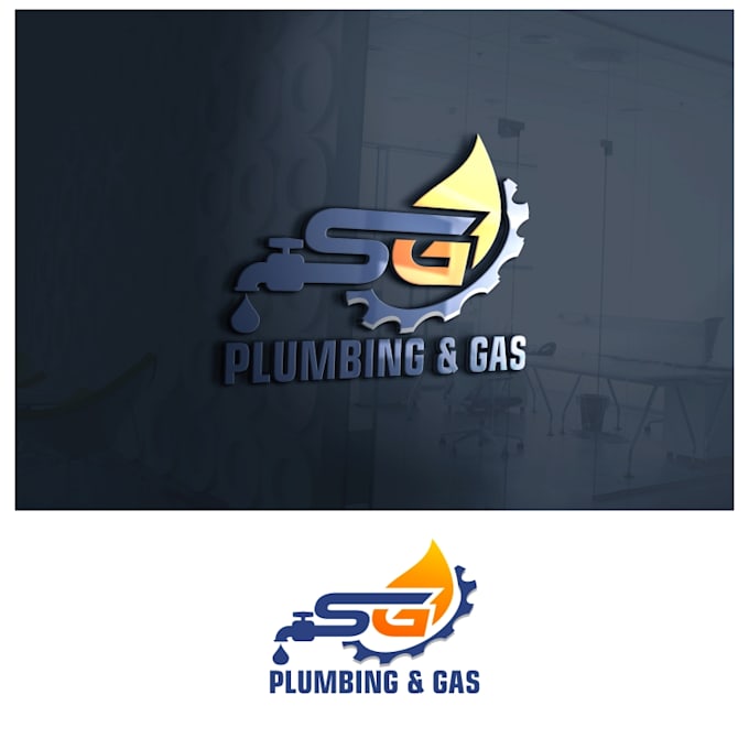 provide a creative plumbing and gas logo design in 24 hours