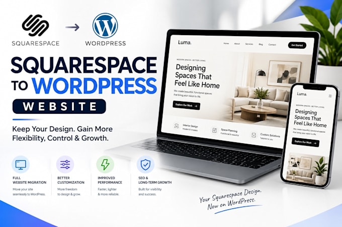 convert squarespace website to wordpress