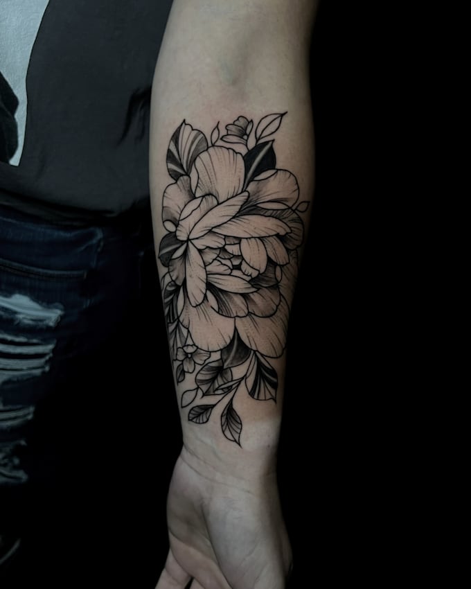 Draw a realism tattoo stencil for you by Burgostattoos Fiverr